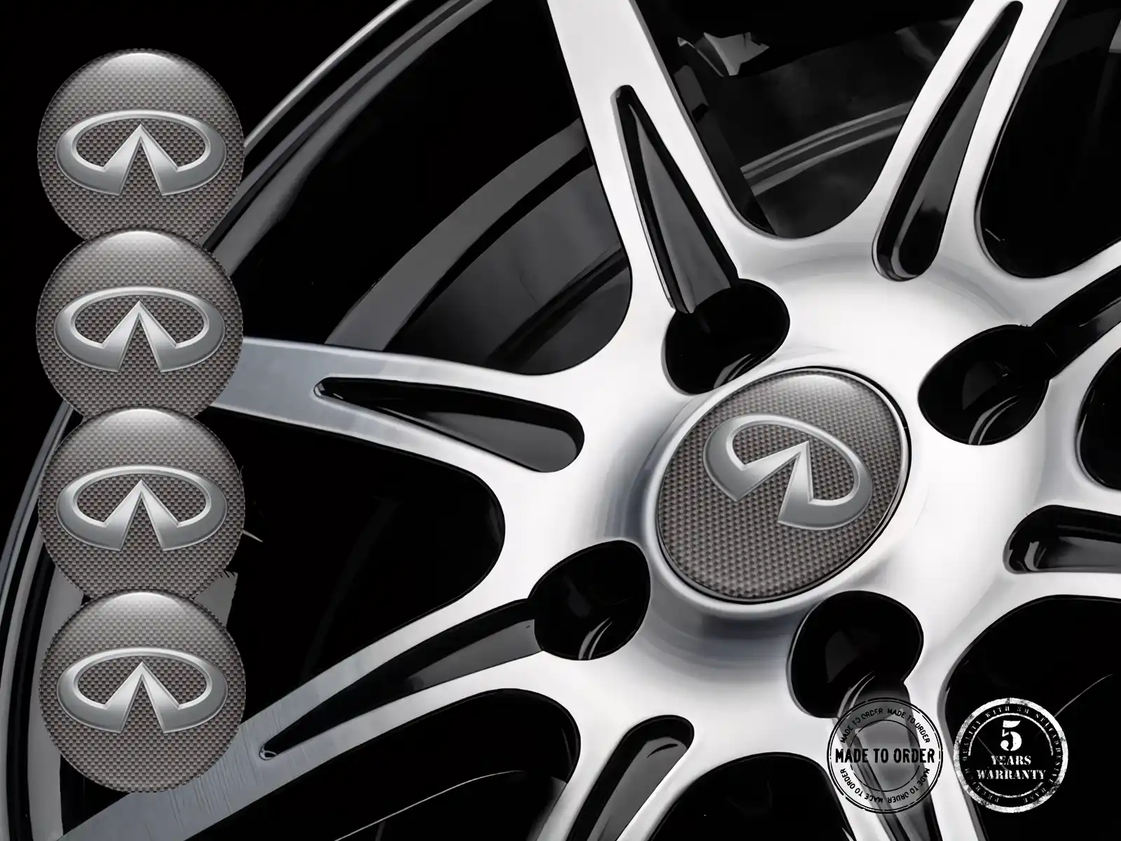 Infiniti Style Décalque Jante Édition Bombée Premium
